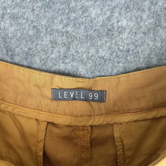 Anthropologie Level 99 Shorts Women's 31 Orange Linen Tencel Blend Travel - Picture 6 of 9